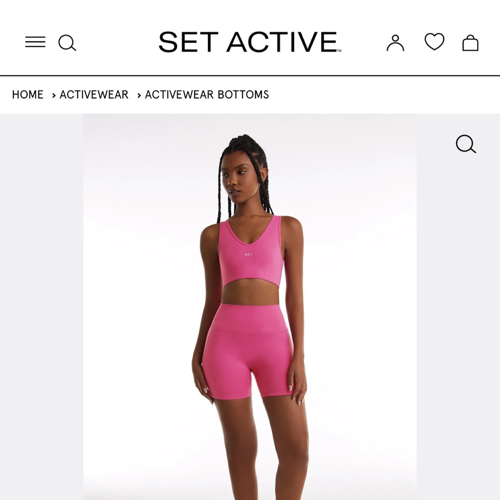 SET Active SPORTBODY bike shorts & dip bra - Lollipop